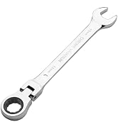 MAXPOWER 12mm Flexible Head Ratcheting Wrench, Industrial Grade, 72-Tooth 5° Swing, Forged Cr-V S...