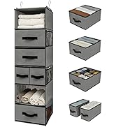 GRANNY SAYS Hanging Closet Organizer 6 Shelves, Closet Organization and Storage with 5 Different ...