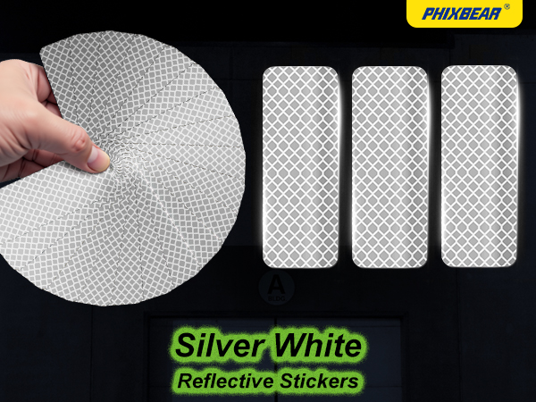 Silver White Reflective Stickers Made of 3M DG3
