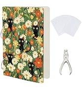 SUPERDANT Black Cat Greeting Card Organizer Flowers Greeting Card Binder Cartoon Wooden Cards Kee...