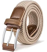 BULLIANT Stretch Belt Men,Mens Gift Woven Braided Web Belt 1 3/8 for Golf Casual Pants Shirts Jeans