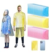 210 Pcs Disposable Rain Ponchos for Women Bulk,Emergency Ponchos Rain Adult for Men Women Kids Tr...