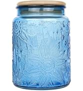 Custde Glass Storage Jars With Airtight Lid, 23.7oz Canister For Kitchen Counter with Bamboo Lid,...