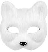 Kichvoe Fox Mask 1Pc Halloween Mask Furrg Raccoon Mask DIY Mask Wolf Half- Costumes Animal for Al...