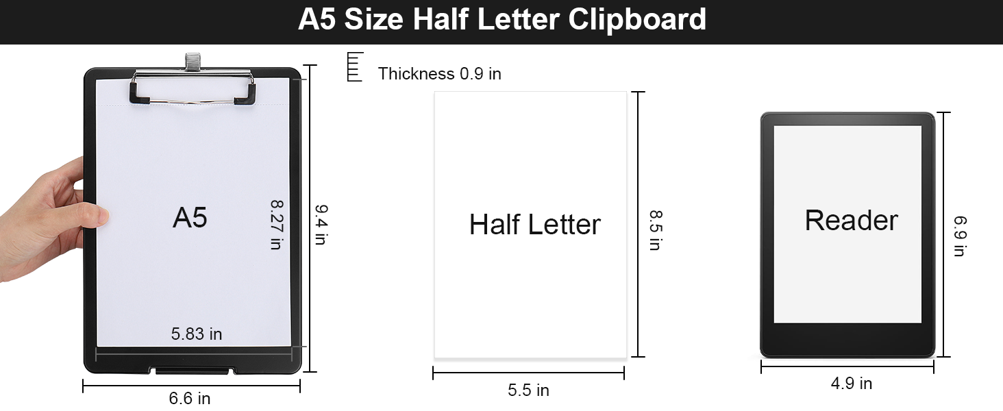 Plastic Clipboard with Storage Clip Board A5 Clipboard Foldable Clipboard Plastic Clipboard Storage