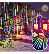 KNONEW Christmas Lights Outdoor, 15 inch 24 Tubes 672 LED Meteor Shower Lights Plug in Waterproof...