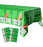 Superbowl Party Decorations 2024, Football Party Decorations, Football Tablecloth, 2 Pcs 54”x108”...