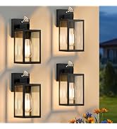 FOLKSMATE 4 Pack Dusk to Dawn Outdoor Wall Light Fixtures | Exterior Porch Light Waterproof Wall ...