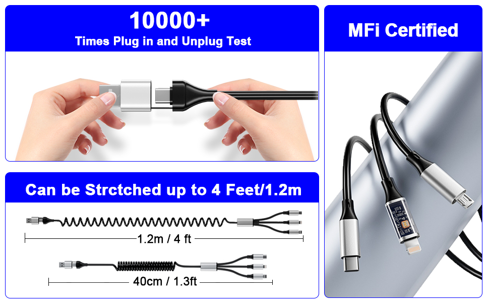 coiled usb c to lightning cable
