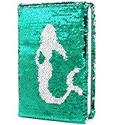 Sequin Girls Journal for Kids, 8.5x5.5 Inches 160 Lined Pages Diary for Girls Mermaid Reversible ...