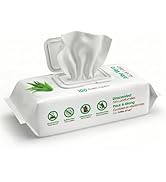 Best Pet Supplies 8" x 9" Large Unscented Dog Wipes - Cleaning and Deodorizing for Paws and Coat ...