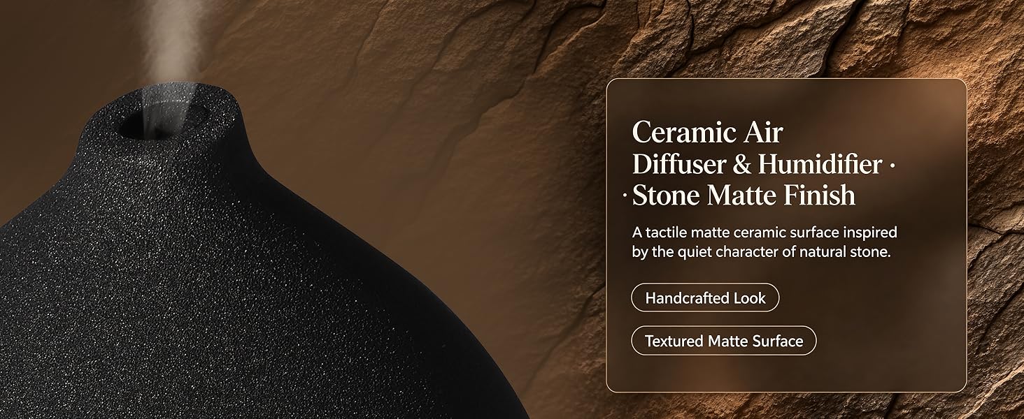 Gooamp 200ML Ceramic Essential Oil Diffuser for Home