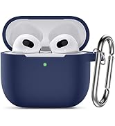 Hamile Designed for AirPods 3 Case Cover, Silicone Protective Cases Cute Skin Covers with Keychai...