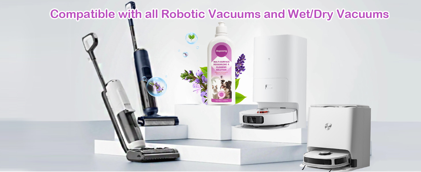 Floor Cleaning Solution Lavender Scent, for Robot Vacuums with Mopping and Vacuums