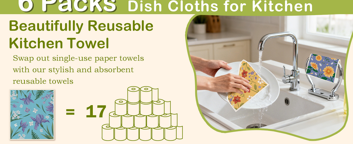 Swedish Dishcloths for Kitchen