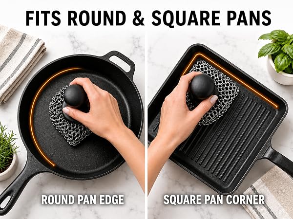 chain mail scrubber cast iron