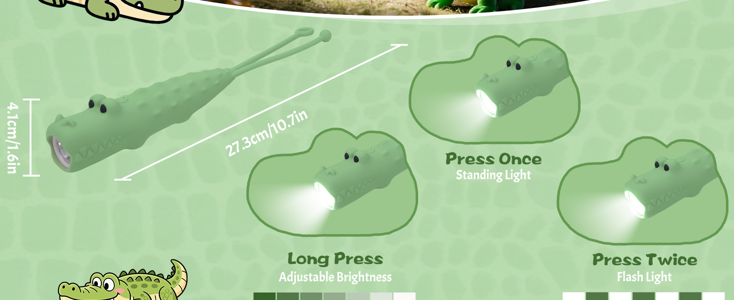 CoolGift Mart Silicone Crocodile Flashlight