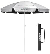 G4Free UPF 50+ 6.5ft Beach Umbrella with Sand Anchor UV Protection Portable Sun Shade Umbrella 6....