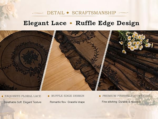 5 colors options lace Embroidered ruffled trim