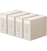 StorageTastic 4 Pack Bed Sheet Closet Organizers and Storage,Sturdy Foldable Storage Containers w...