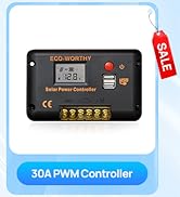 ECO-WORTHY 30A Solar Charger Controller Bluetooth,Solar Panel Battery Intelligent Regulator with ...