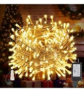 MGYIF 100FT 300 LED Christmas Lights Plug in,Outdoor Indoor Waterproof Fairy Lights with Timer an...