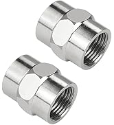 2 Pack Shower Pipe Coupler 1/2" NPT to 1/2" NPT Female Hex Nipple Pipe Fitting for Air Hose, Gard...