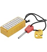 Smith's 50562 Pack Pal Tinder Maker with Fire Starter – Stainless Steel Grater –Striker – Natural...