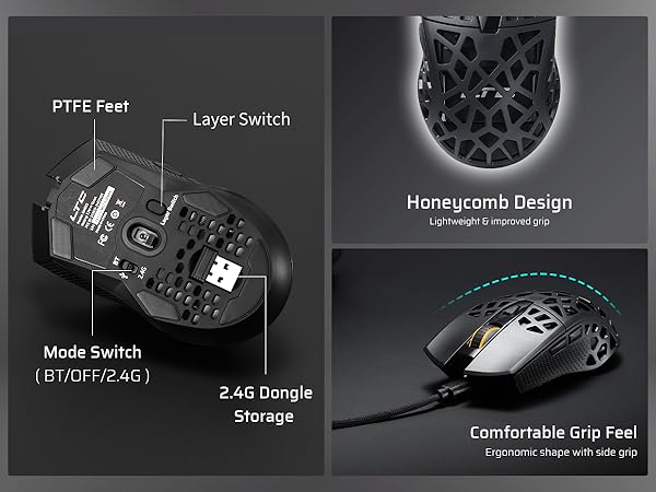 Wireless gaming mouse shark x3 attack sora v2