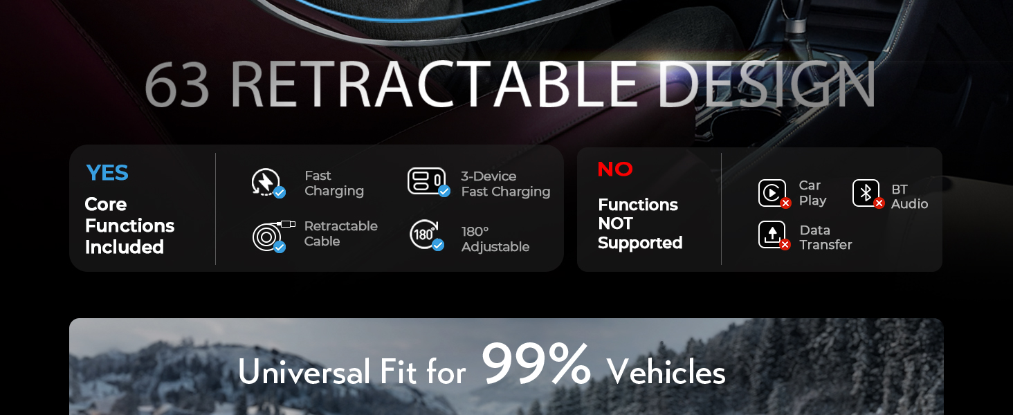 retractable car charger