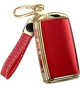 Lucrum for Mazda CX5 Key Fob Cover and Leather Keychain - Full Cover Key Case for Mazda 3, 6, CX-...