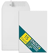 9x12 Envelopes Self Seal - 15 Pack - Open End White Mailing Envelopes for Catalogs, Presentatios,...