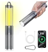 2 in 1 LED Camping Lantern, 2500mAh Rechargeable Camping Light, 6 Modes Outdoor Flashlight Lanter...