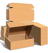 PACKKA 9x6x2 inches Shipping Boxes Set of 50, Corrugated Cardboard Boxes Literature Mailer Boxes ...