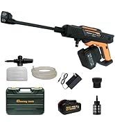 Upgrade 4225 Motor High Pressure Washer Cordless, Pressure Washer with 4.0Ah Battery&Charger & 6-...