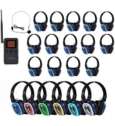 Retekess TA003P Silent Disco Headphones, Handheld Silent Disco Kit(1-20) | for Outdoor Yoga,Fitne...