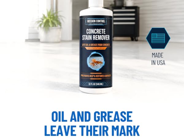 Concrete oil stain remover for garage floors driveways patios and workshop concrete slabs