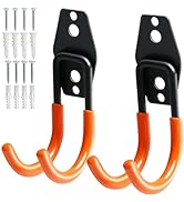 KURUI Heavy Duty Garage Hooks for Hanging, 2 Pack Garage Storage Hooks for Ladder Extension Cord ...