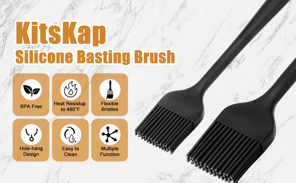 silicone basting brush black