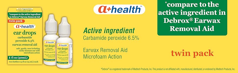 Compare to the active ingredient in Debrox Earwax Removal Aid