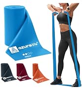 A AZURELIFE Professional 8 Yard Bulk Resistance bands Rolls or 5 ft. Long Non-Latex Elastic Exerc...