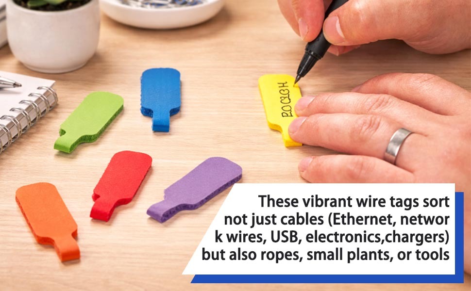 fernfern 40 Pcs Cable Labels