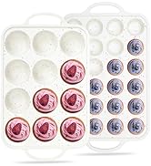 AOTASO Regular 12 Cup and Mini 24 Cup Nonstick Cupcake Pan Set Silicone Muffin Pan for Baking Sil...
