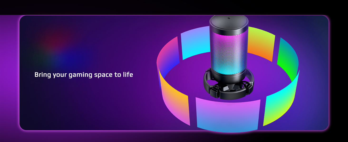 RGB gaming microphone
