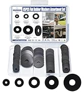 85Pcs Flat Rubber Washers Assortment Kit,16/18/20/25/30mm Black Washer,Vibration Absorbing Pads S...