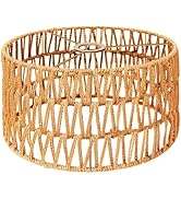 LUCORUSC Hanging Light Boho Lamp Shades Small Lamp Shades for Table Lamps Vintage Rattan Lampshad...
