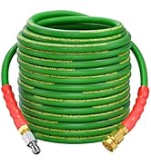 3/8'' Pressure Washer Hose 50FT Non Marking 4800psi with Quick Connect, Power Washing Hose Kink R...