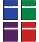 Oxford Poly Composition Notebook 4 Pack, College Ruled Paper, 9-3/4 x 7-1/2 Inches, 80 Sheets, As...