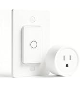LoraTap Remote Control Outlet: Wireless Wall Switch — 656ft Range — on Off Outlet Switch for Ligh...