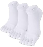 ss soxsense Cushion Running Toe Socks Athletic Five Finger Socks Ankle Toe Socks for Men and Wome...